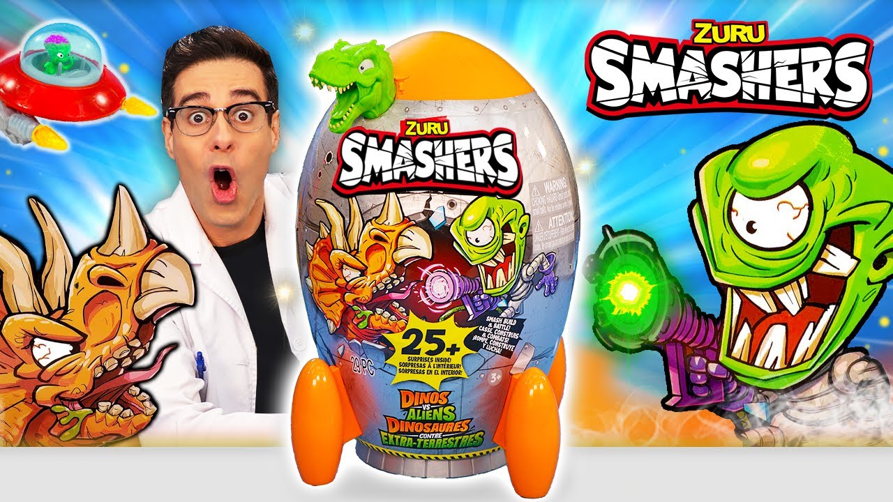 Abro HUEVO SORPRESA de ALIENS vs DINOS 🎁 Zuru Smashers