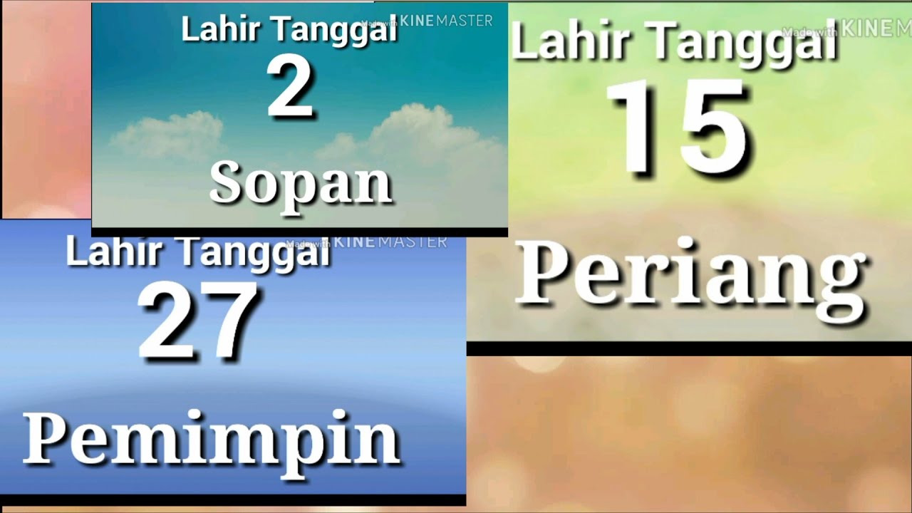 Antara Karakter dan TANGGAL LAHIR