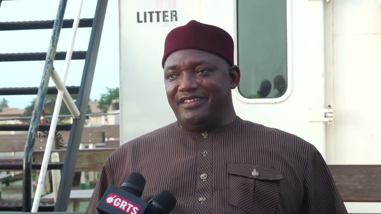 The President talking to the Press after road monitoring in URR and CRR