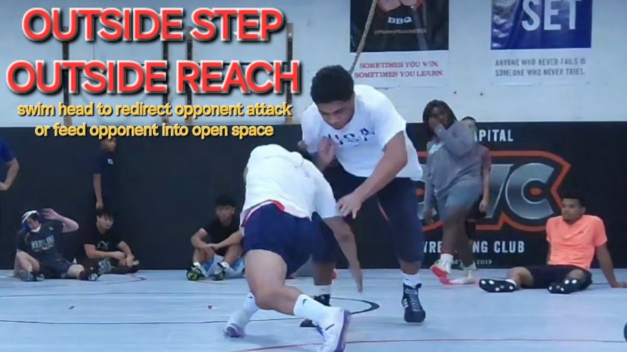 Outside Step Outside Reach, Power Hand Swims Opponent Head