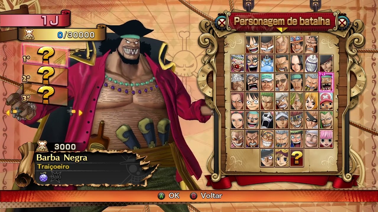 One Piece: Burning Blood - Todos os personagens