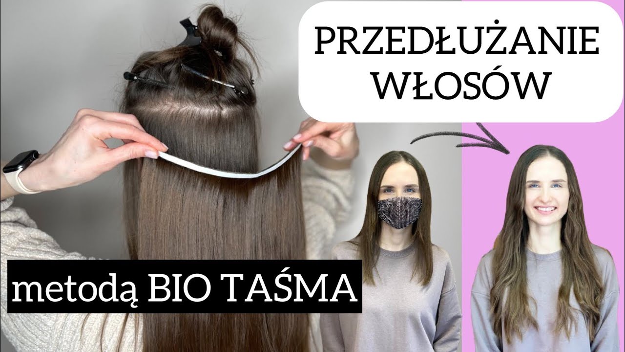 🌟 Przedłużanie włos&oacute;w metodą BIO TAŚMA 🌟 HIT 2024 🌟doczepiane włosy na szerokiej taśmie.