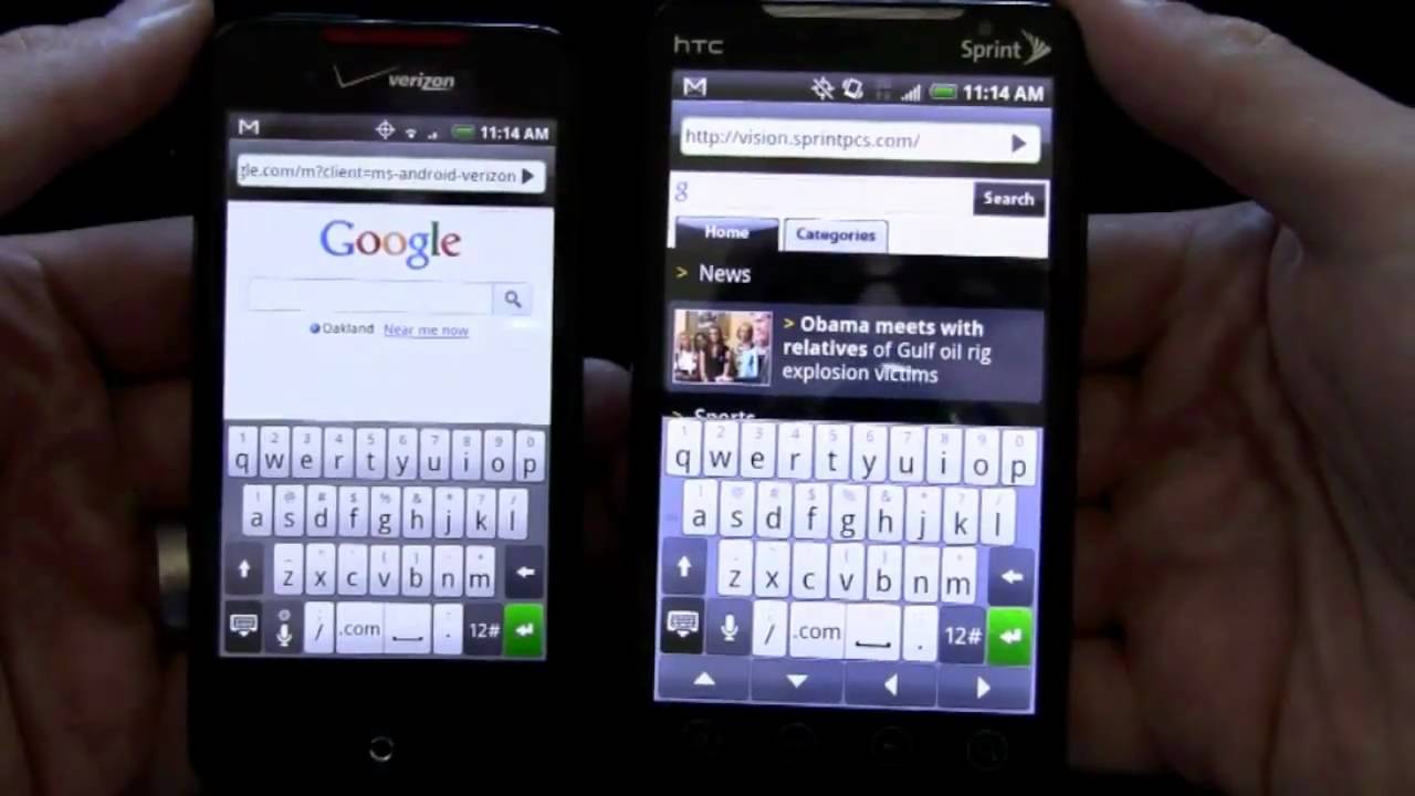 HTC Droid Incredible vs HTC Evo 4G Part 1