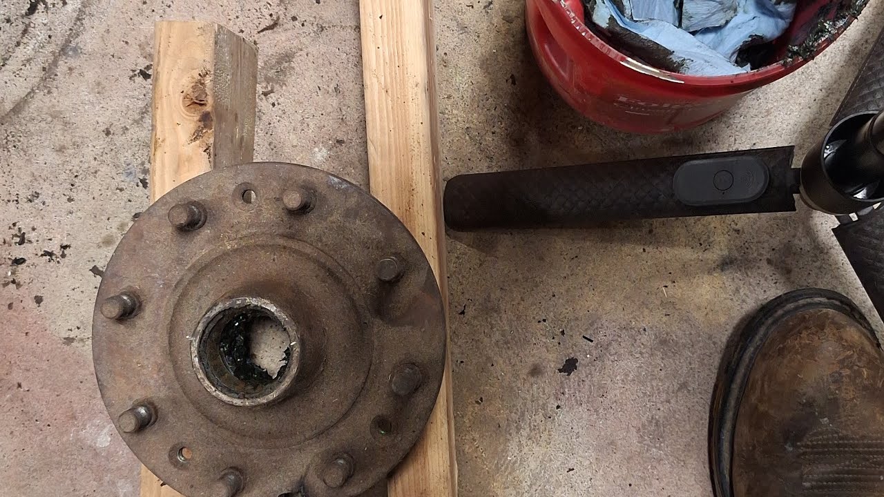 Front hub Bearing race removal. #cars #automobile #obstruck #diy #bearingrace #repair 