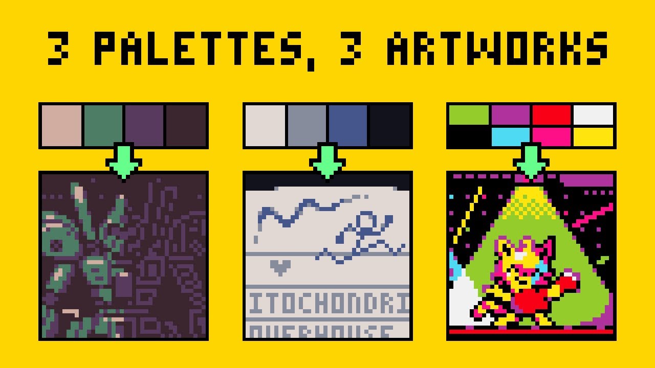 Testing out 3 brand new pixel art palettes!