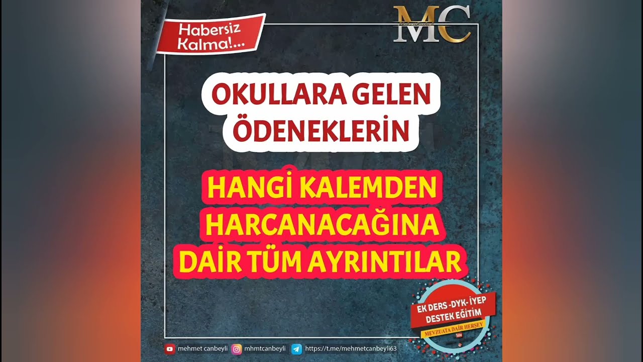 OKULA GELEN ÖDENEKLERİN NERDE HARCANACAĞINA DAİR TÜM AYRINTILAR