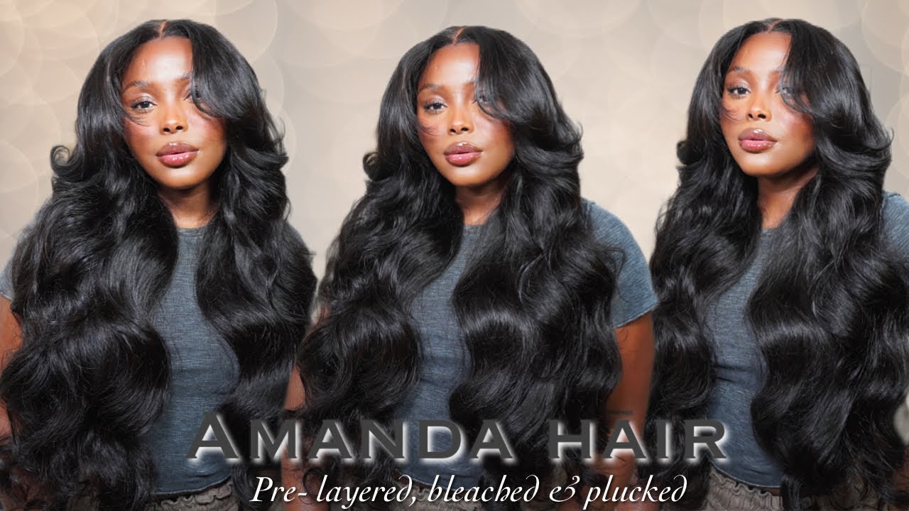 OMG* 30 inches loose deep wave pre-cut curtain bangs for only $199🤯 glueless install ft Amanda Hair