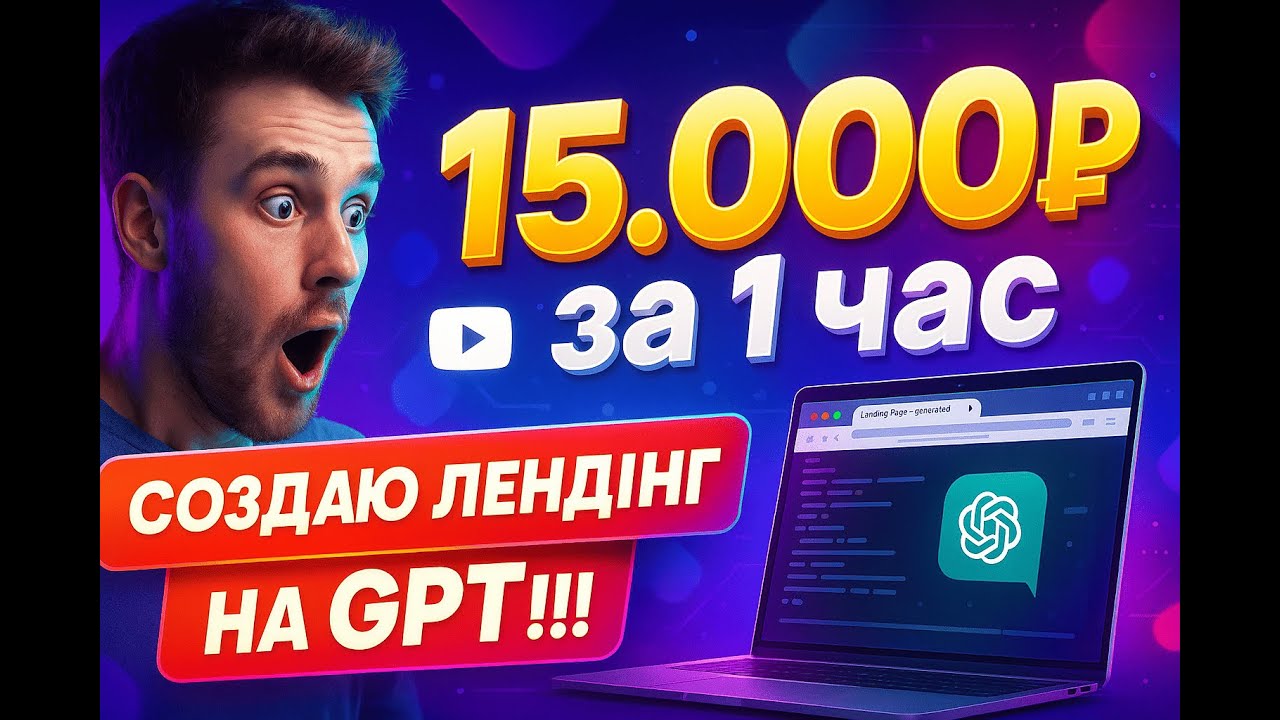 [15 000₽ за 1 час] Создаю лендинг на GPT!!!