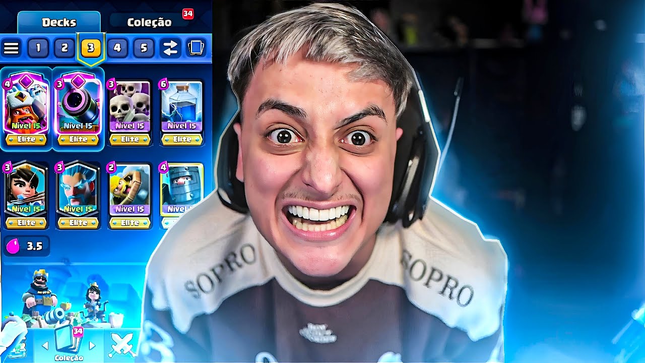 DONA SURTOU JOGANDO CLASH ROYALE! PIOR JOGANDO NÃO TEM KKKKKKK