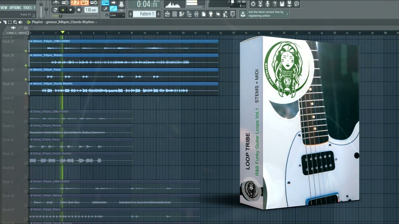 Royalty FREE | Funky/R&B Guitar Loops pack vol.1 [Stems+midi]
