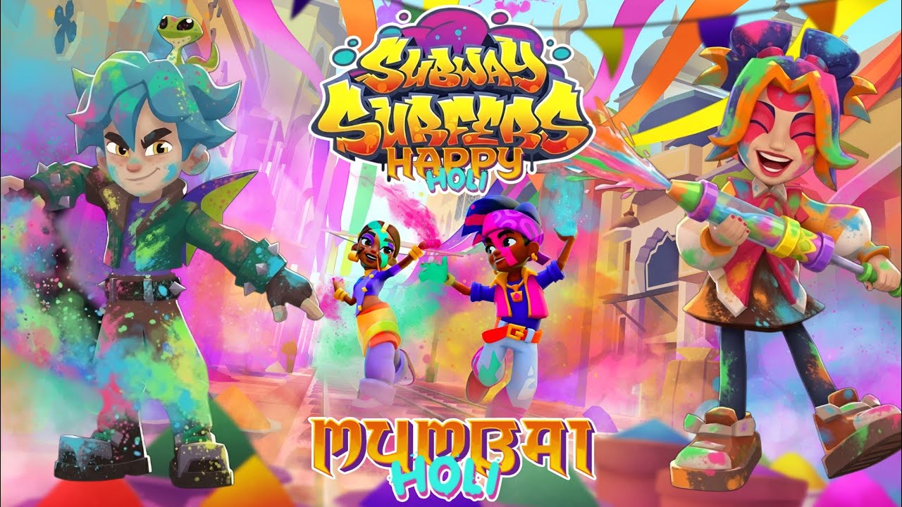 🌈 Subway Surfers Celebrating Holi in Mumbai Holi 2026 🫟 with Lorcan, Horse, Song-Yi, Rani & Rocky 🫟🎨
