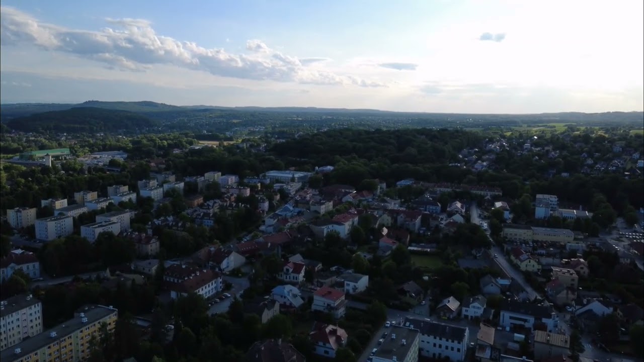 Krzeszowice z lotu ptaka.