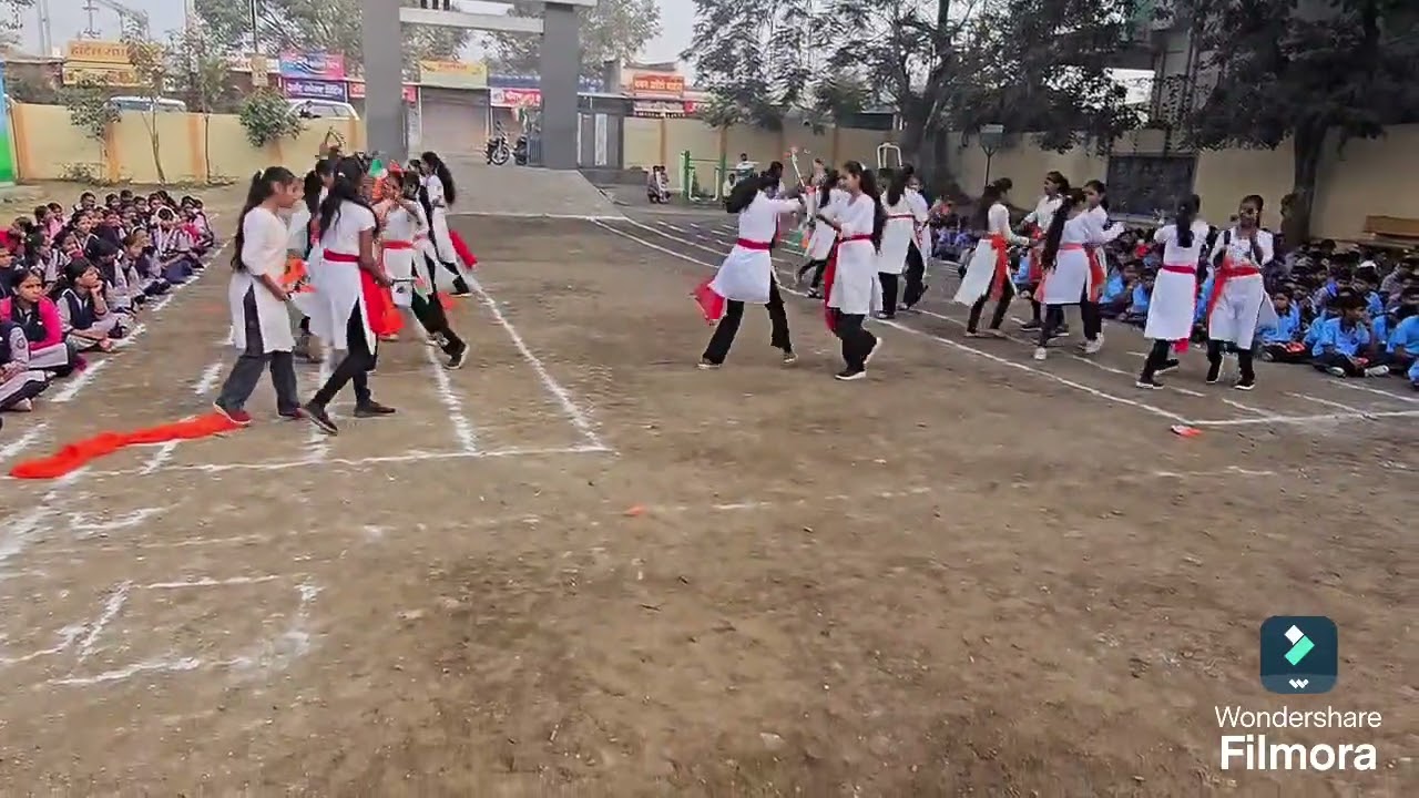 लेझीम पथक शां. ज. पाटणी विद्यालय श्रीरामपूर 