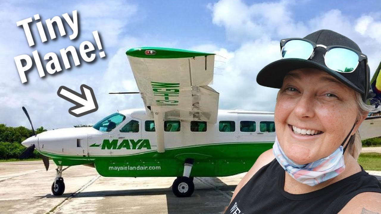 Полёт в Сан-Педро, Амбергрис-Кайе, Белиз | Миниатюрный самолёт | Maya Airlines
