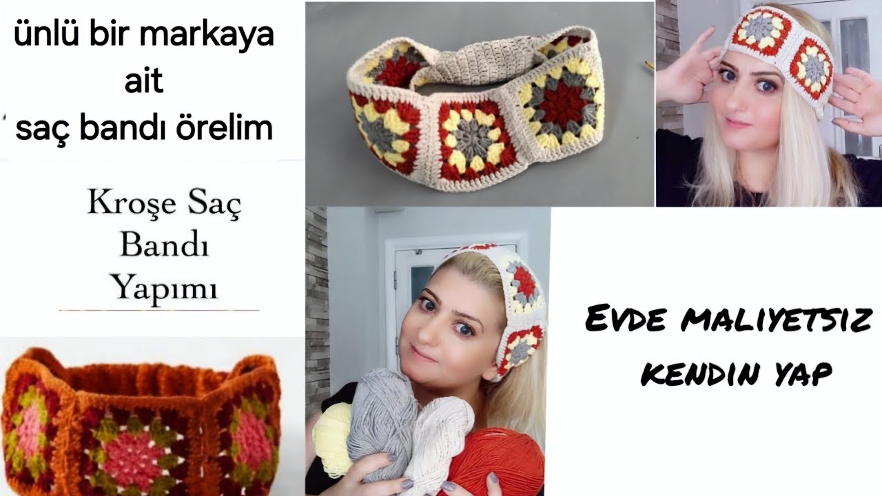 za🌼a model kroşe Saç bandı yapımı / #crochet yeni örgü modelleri