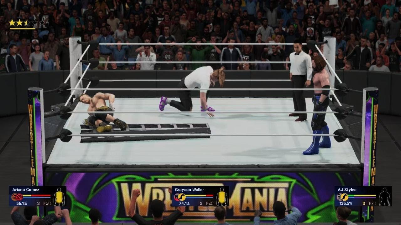 AJ Styles Vs. AG Vs. Grayson Waller (WWE 2K19/Super Heavyweight Championship)