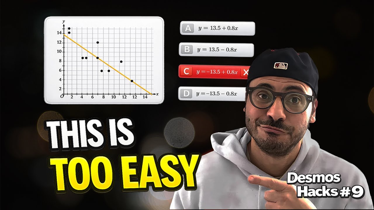 Desmos Hack #9: Linear Regression to Find the Line of Best Fit (SAT Math)