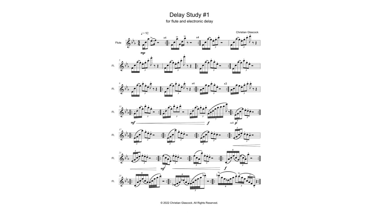 Delay study (score follow along) -Christian Glascock