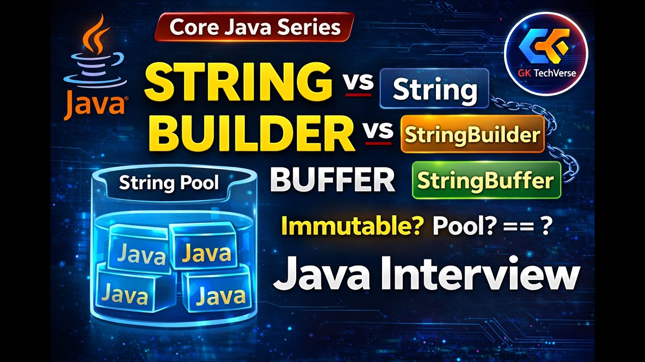 Crack Core Java Interviews | String vs StringBuilder vs StringBuffer | GK TechVerse