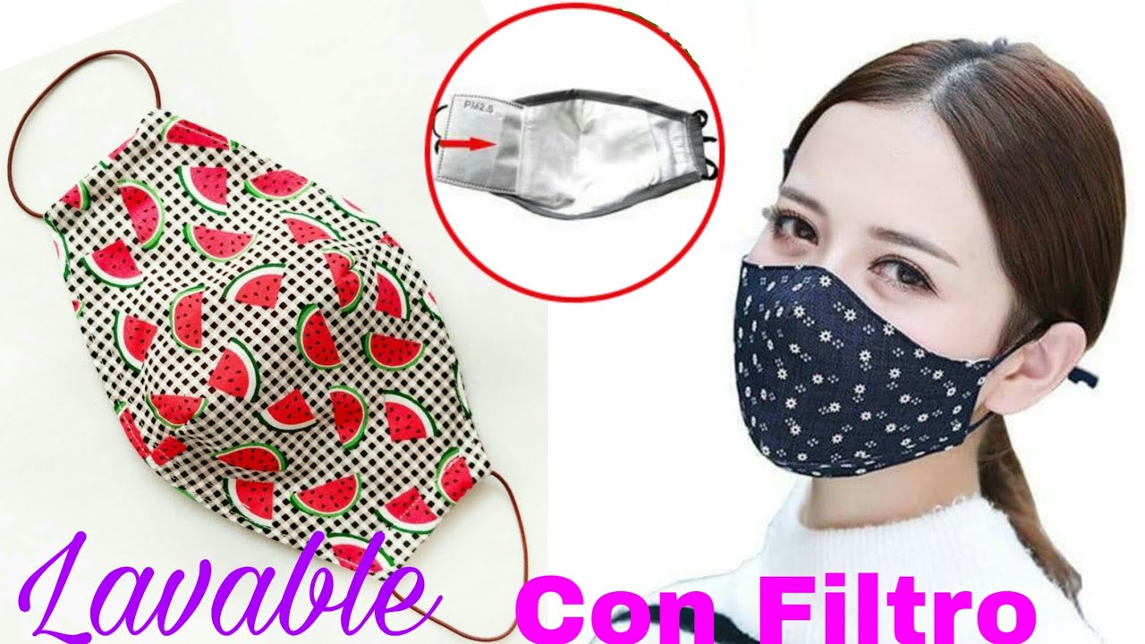 COMO HACER CUBREBOCAS/Como Hacer Tapabocas CASERO con FILTRO/Mascarillas de Tela/Barbijos