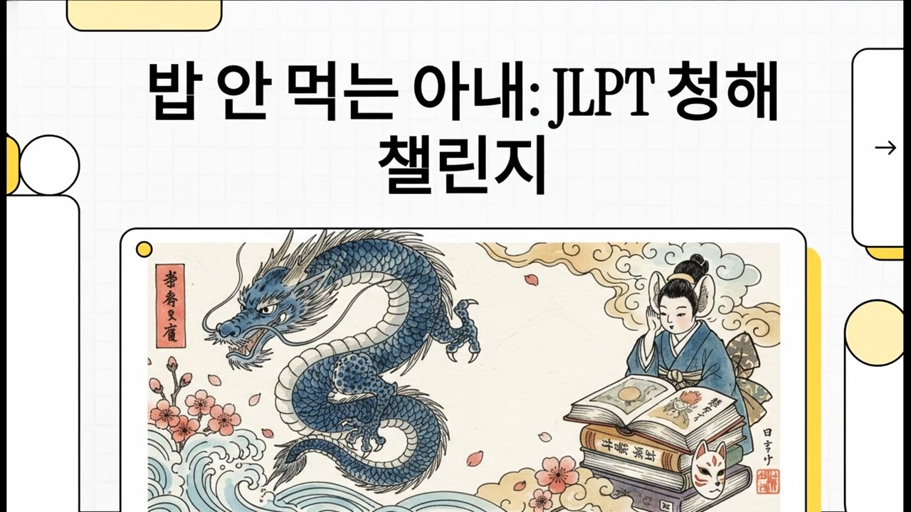 밥 안 먹는 아내: JLPT 청해 챌린지 - JLPT N1 모의고사(청해) - 7