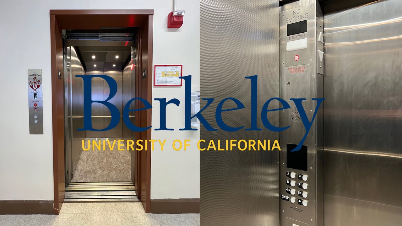 DESTROYED Vintage Montgomery Traction Elevator - Gilman Hall, UCB - Berkeley, CA