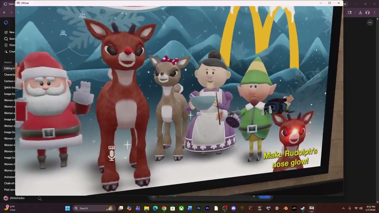 VR Chat 1/7/26 - Shades and Kittenblaze - McDonald's, Christmas and New Years!