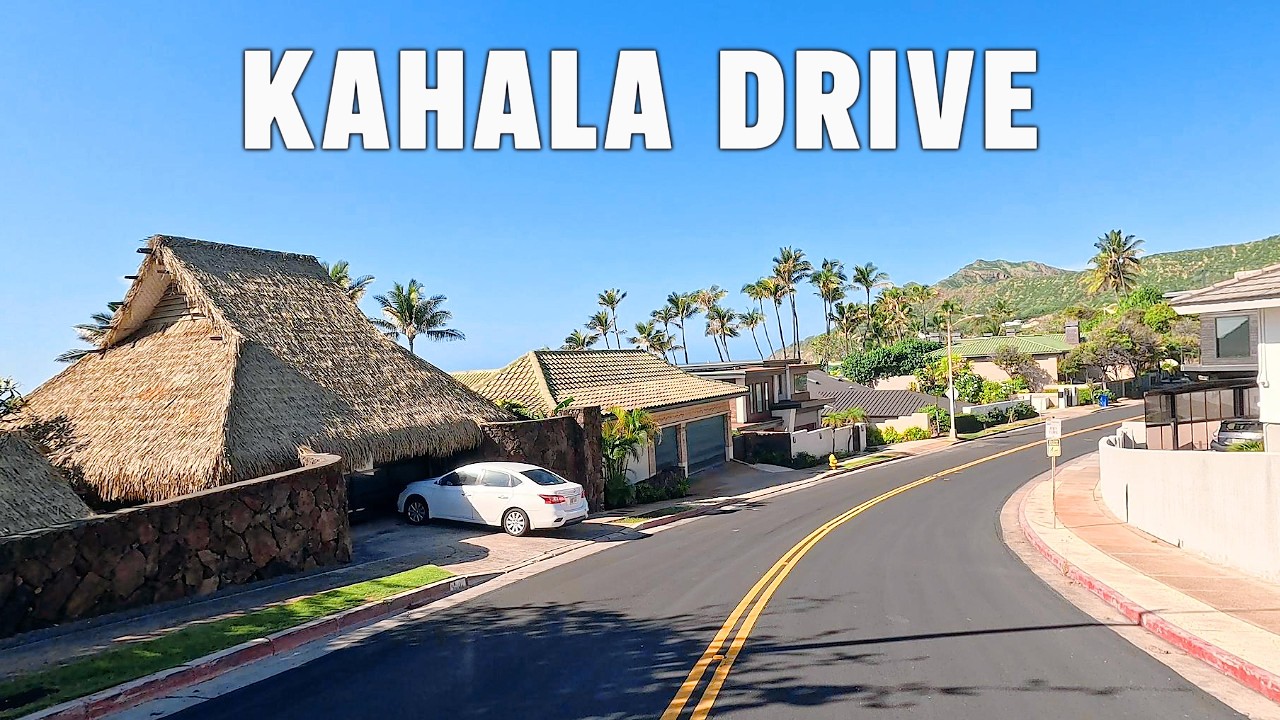 🚗 Kahala Drive | Peaceful Honolulu Neighborhoods | Hawaii 4K