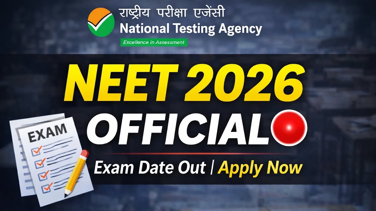 NEET UG 2026 Official Notification | Exam Date, Application Dates, Fees & Complete NTA Update
