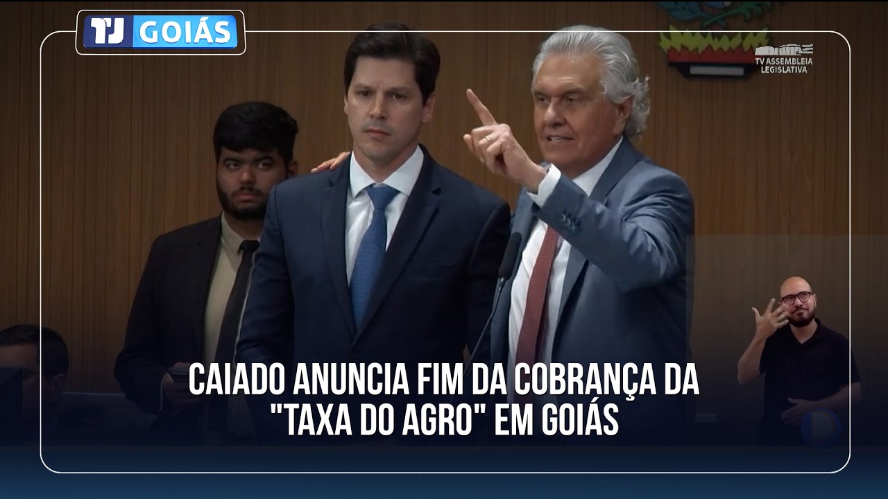CAIADO ANUNCIA FIM DA COBRANÇA DA 