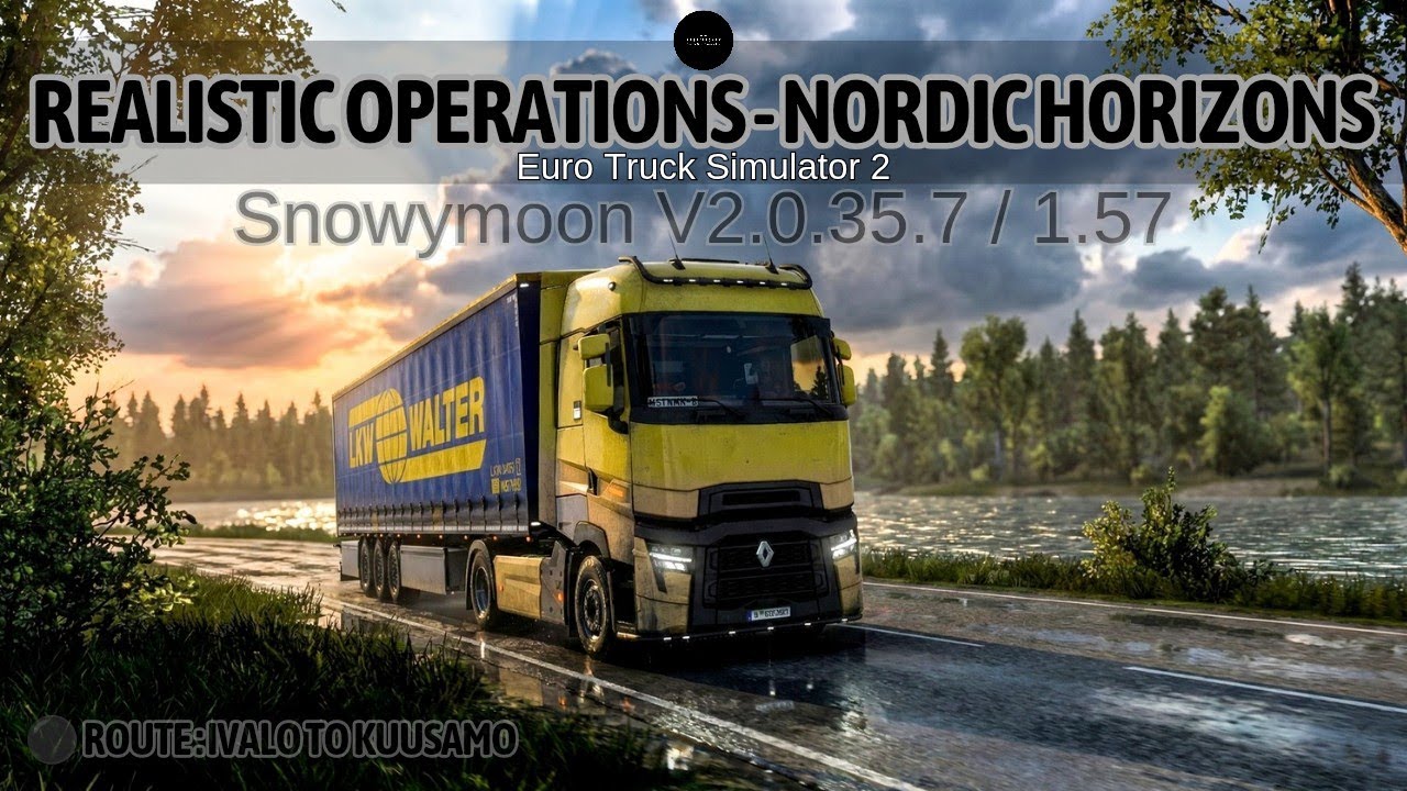 🇳🇴 Realistic Operations & Nordic Horizons for ETS2-Snowymoon V2.0.35.7 [New EVR® SFX/Landscape/1.57]