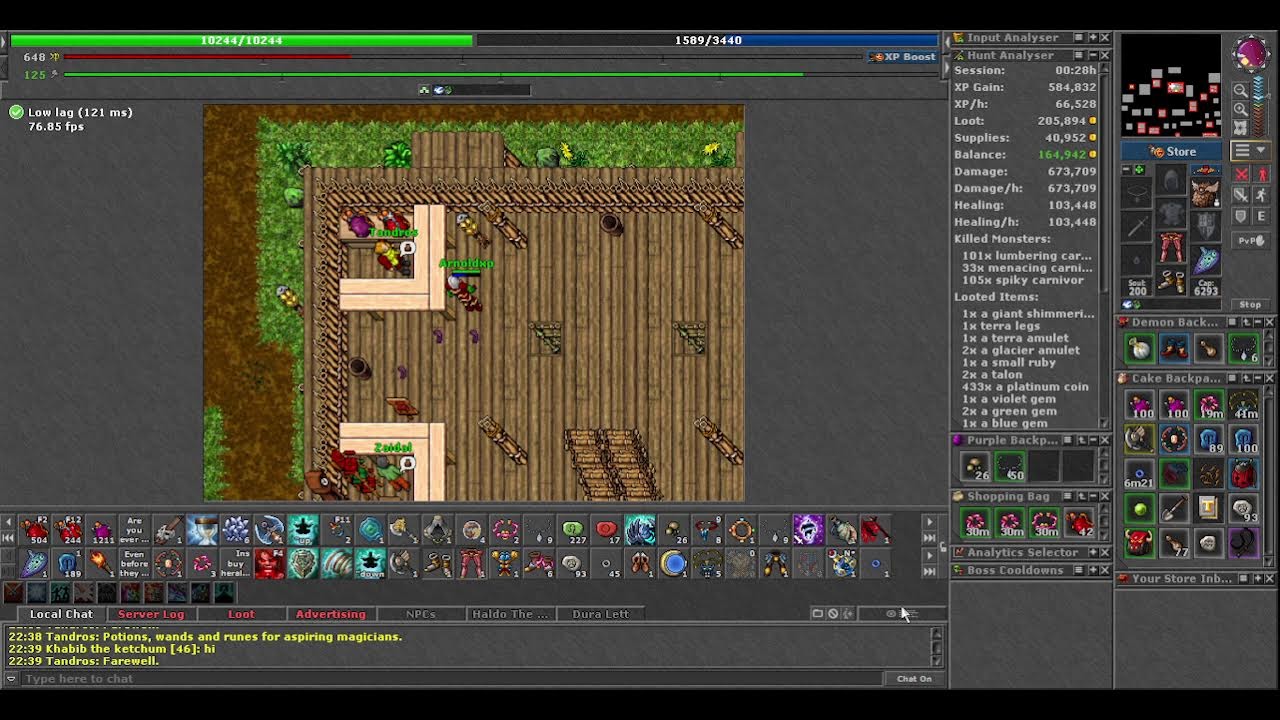 EK 648 ARNOLDXP #199 CUÁNTOS TIBIA COINS SE PRODUCEN EN CARNIVORAS  (skill Axe 119)