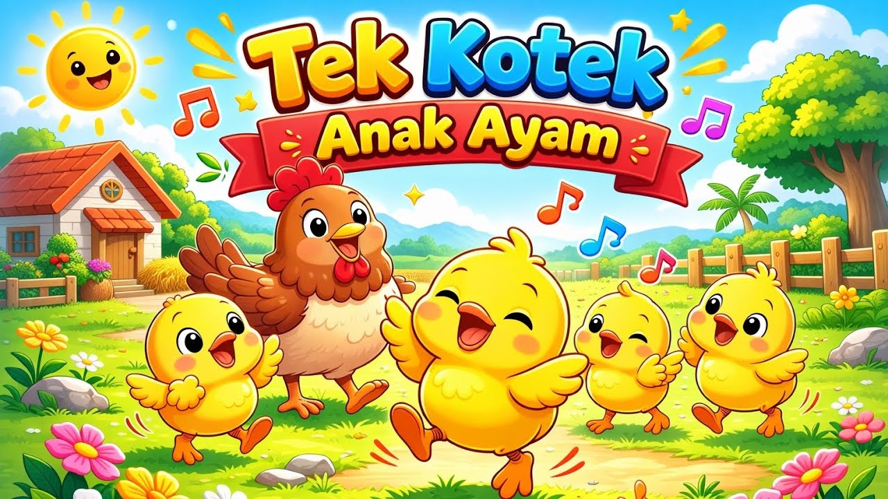 Tek Kotek Anak Ayam 🐥 | Lagu anak populer & Edukatif ❤️