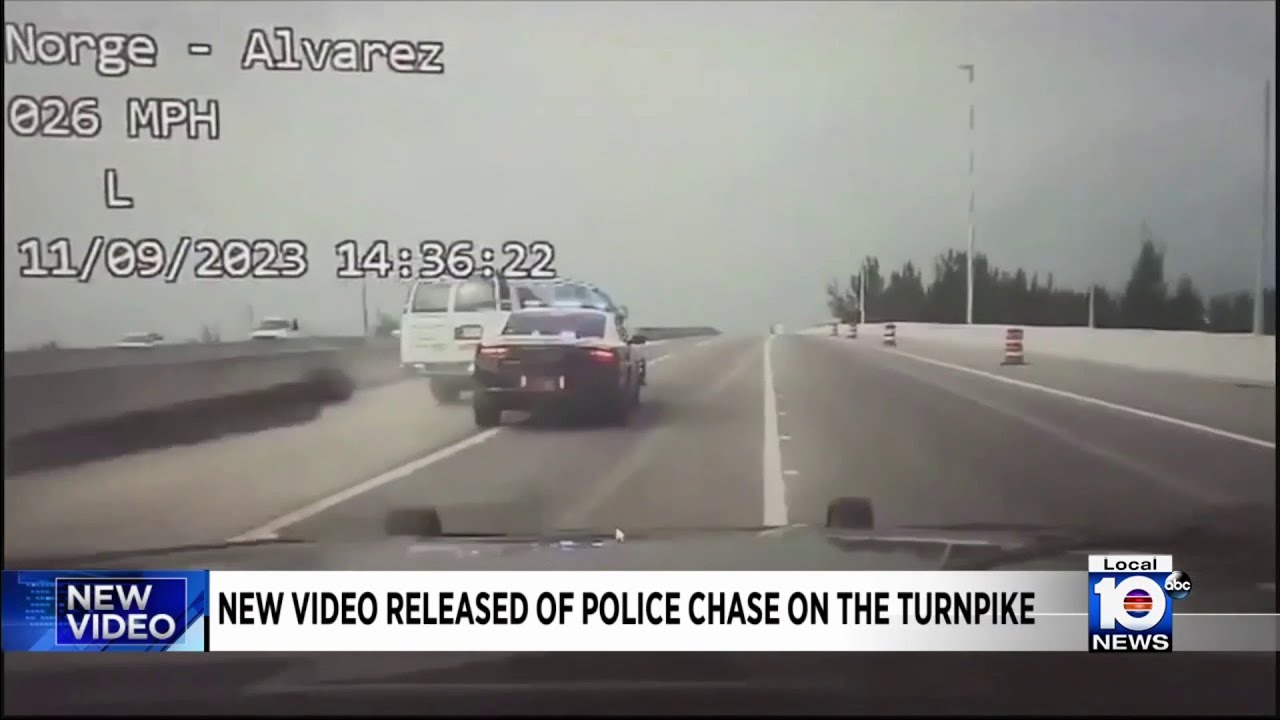 Video shows police chase in Miami-Dade