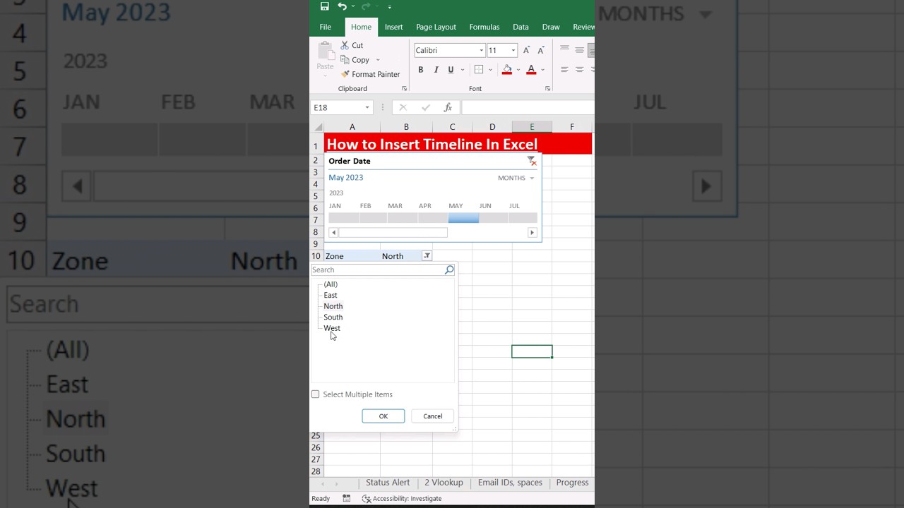 TIMELINE in Pivot Table in Excel | Clean & Organise Your Messy Data | Hello Excel #viral #trending