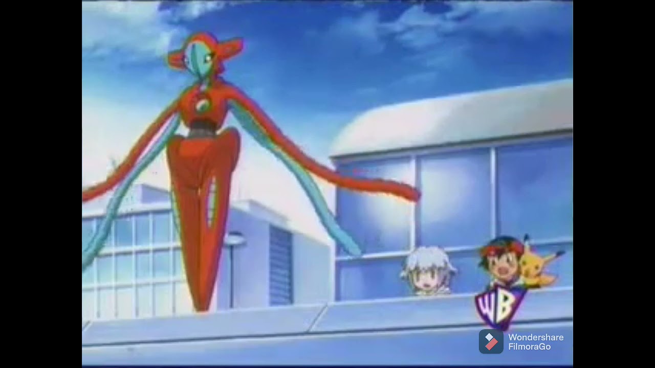 Pok&eacute;mon: deoxys (green) saves rayquaza