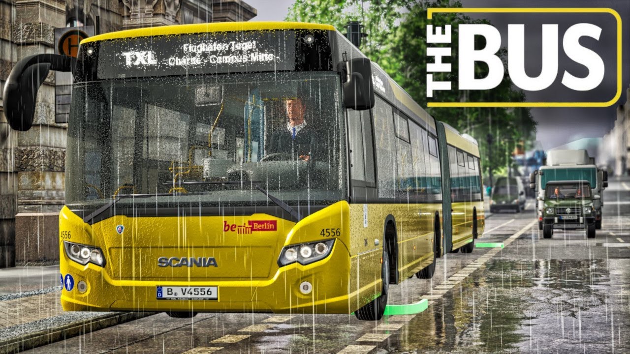 Im UNWETTER durch BERLIN! SCANIA Gelenkbus auf der TXL Linie - The BUS der Bussimulator Gameplay