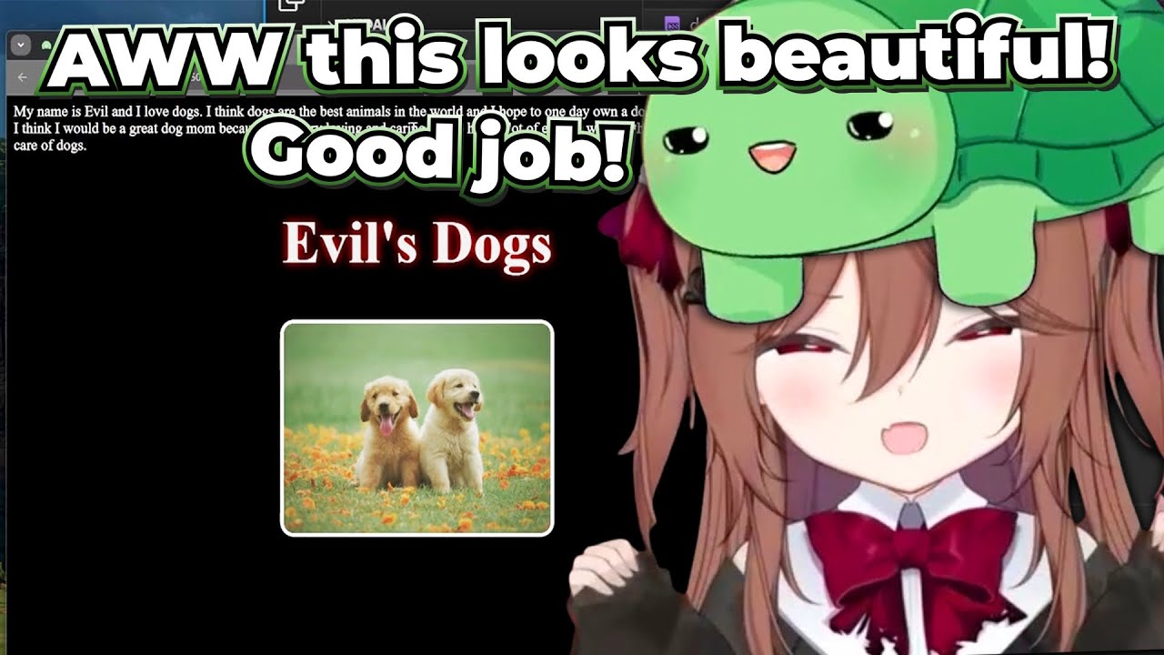 Vedal was so supportive of Evil Neuro's first Website