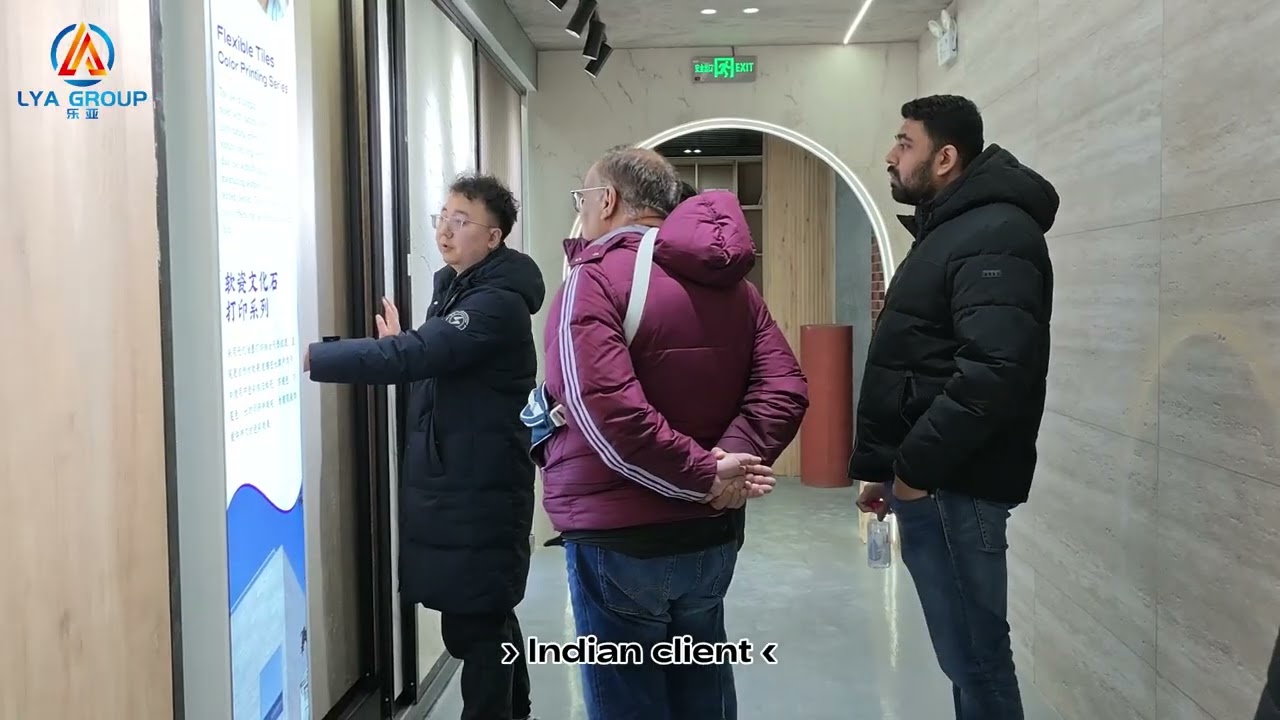 Customer visits about flexible stone products