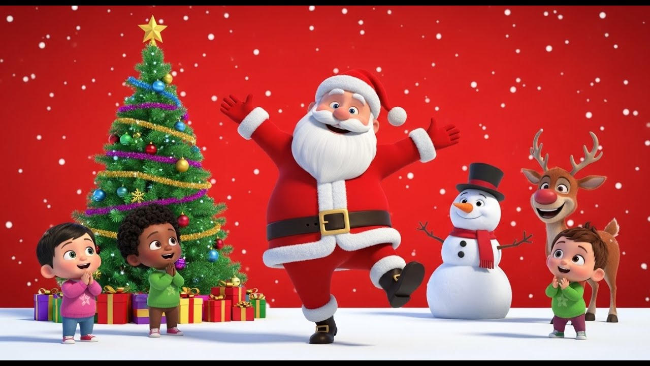Dancing Santa Christmas Song 🎄🎅 Fun Kids Rhyme