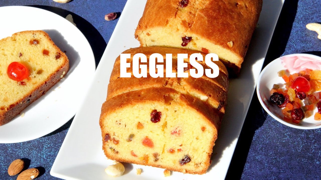 How to Bake EGGLESS Super Moist Festive Fruit & Nut Cake Video Recipe | Bhavna's Kitchen