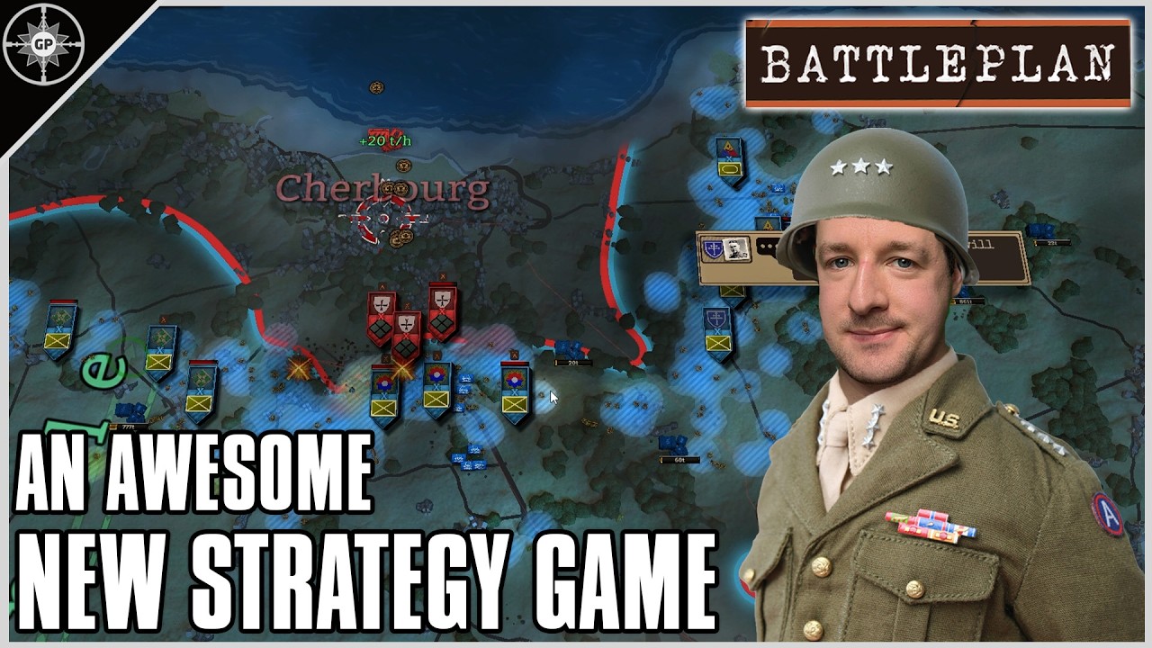 The Battle of Cherbourg (but a Noob has Command) | Battleplan Gameplay