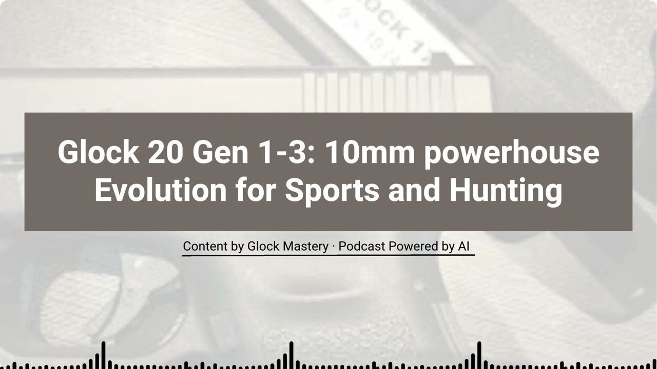 Glock 20 Gen 1 3 10mm powerhouse Evolution for Sports and Hunting