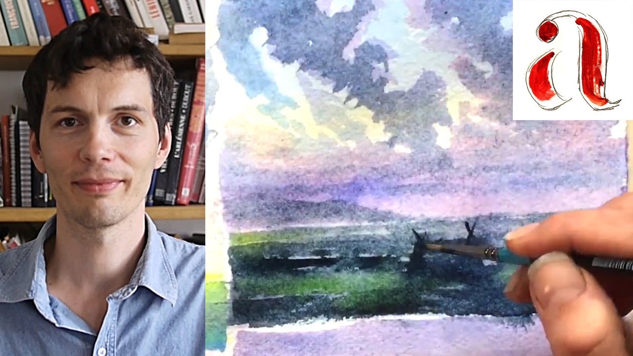 Ciel à l'aquarelle - Aube et crépuscule à l'aquarelle d'après deux tableaux de Friedrich