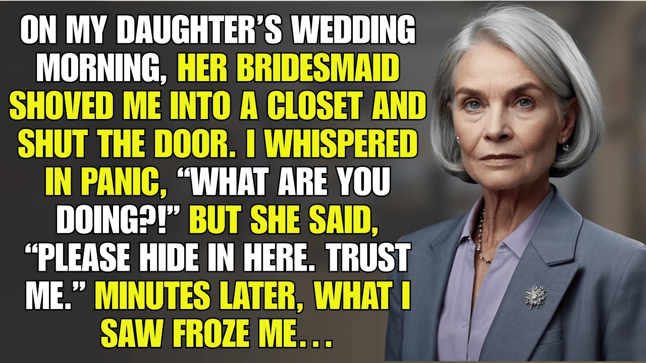 “Hide in the Closet,” the Bridesmaid Said on My Daughter’s Wedding Morning—What I Saw Froze Me...