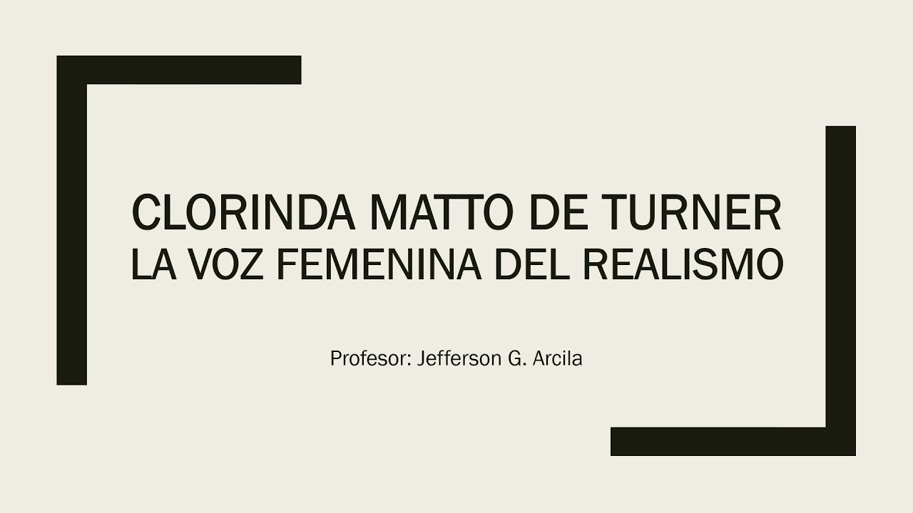 Clorinda Matto de Turner (Clase Virtual de Literatura Peruana)