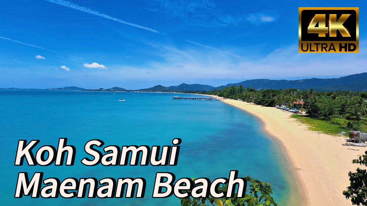4K Maenam Beach | Koh Samui 🌴 | Thailand 🇹🇭 Walk from Viewpoint to Luxury W Resort