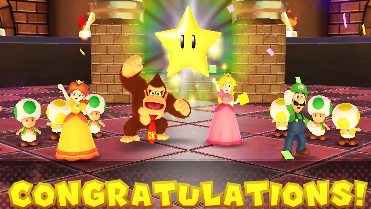 Mario Party 10 Bowser Party - Chaos Castle #1 - Daisy DK Peach Luigi Battle Bowser (Master Cpu)
