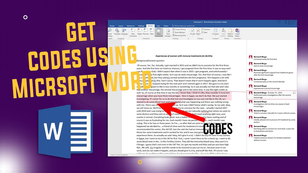 Qualitative Coding with Microsoft Word