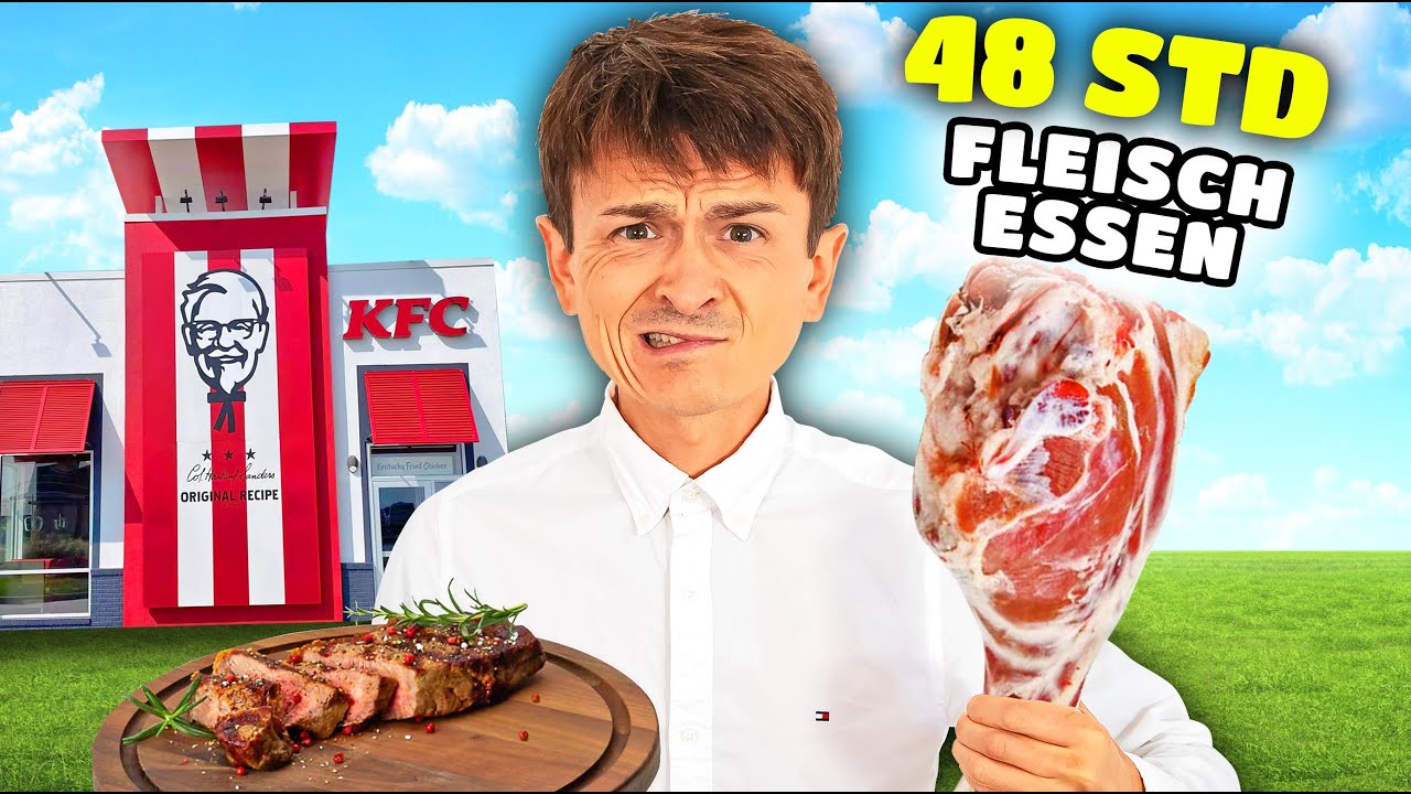 Nach 8 JAHREN als VEGETARIER wieder FLEISCH ESSEN 🥩🍖 (für 48 STD)